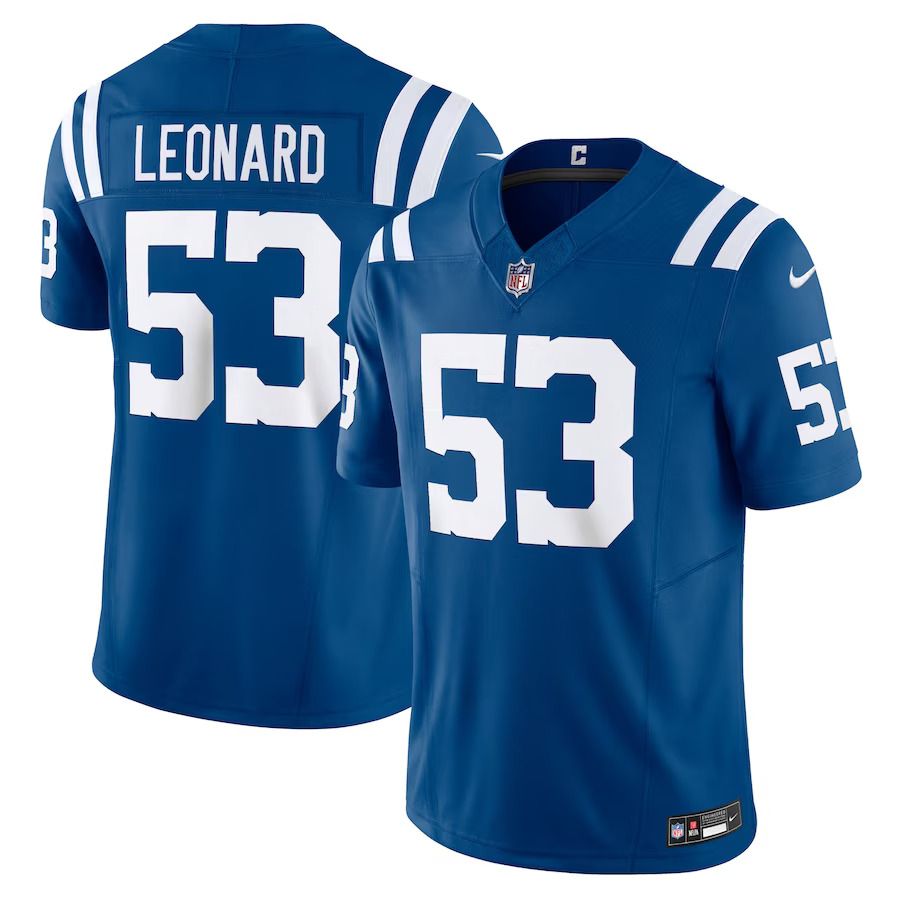 Men Indianapolis Colts #53 Shaquille Leonard Nike Royal Vapor F.U.S.E. Limited NFL Jersey